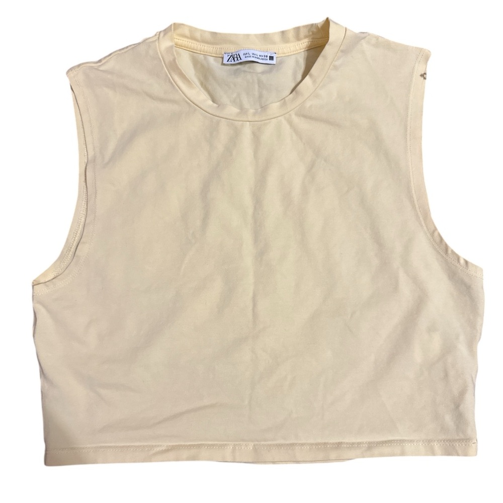 Zara Yellow Tank Crop Top